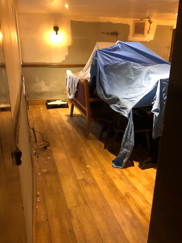 NewInnCononley's tweet photo. Work continues....new lick of paint going on, garden cleared for those sunny days(!), skip arrived and almost full already....

Plenty happening this week...

#newinn #cononley #pub #Realale https://t.co/CAPjLF7QCl