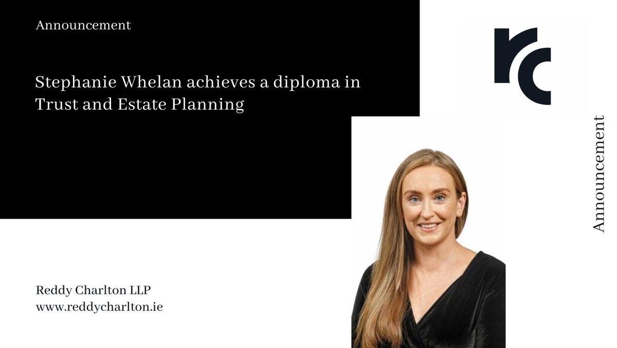We at RC would like to congratulate Stephanie Whelan in achiveing a diploma in trust and estate planning from the Society of Trust and Estate Practitioners (STEP)! #irishlaw #law #estateplanning #stephttps://www.linkedin.com/feed/update/urn:li:activity:7096776873359101952