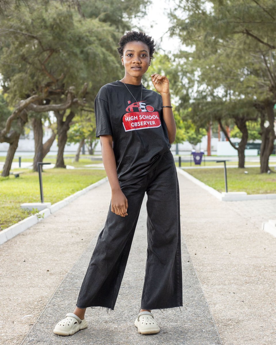highschobserver's tweet photo. Starting the week with style and a radiant smile! Our Executive, Ms. Ruby, rocking our stunning HSO Black T-Shirt. Let's conquer the week ahead with confidence and positivity! 💫🖤 #HSO #NewWeekVibes #RadiantSmile https://t.co/KxWUpJ1eZu