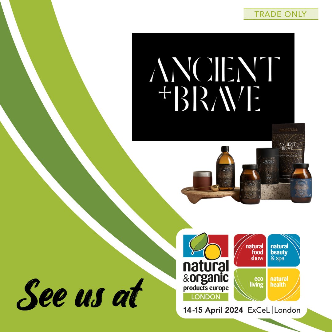 Calling all trade buyers & retailers.. We are excited to welcome Ancient + Brave to Natural & Organic Products Europe 2024! 🎉 Meet Ancient + Brave on stand M65 to discover their latest products to stock in your stores. #naturalhealth #supplements #tradeshow