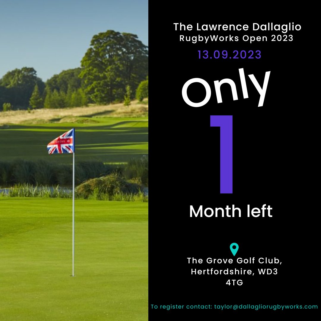 Don't miss out on the Lawrence Dallaglio RugbyWorks Open on 13th September! Join us for a fun-filled event, where you can entertain clients, colleagues, or friends while supporting a worthy cause (and having a well-earned drink or two!) 
Register now!