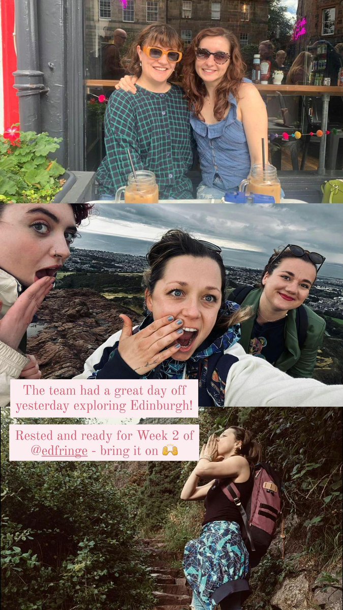The team had a great day exploring Edinburgh on our day off 💖

We're feeling rested and ready for Week 2 of <a href="/edfringe/">Edinburgh Festival Fringe</a> at <a href="/GreensideVenue/">Greenside Venues</a> - bring it on 🙌📣

#edfringe #EdFringe2023 #FillYerBoots