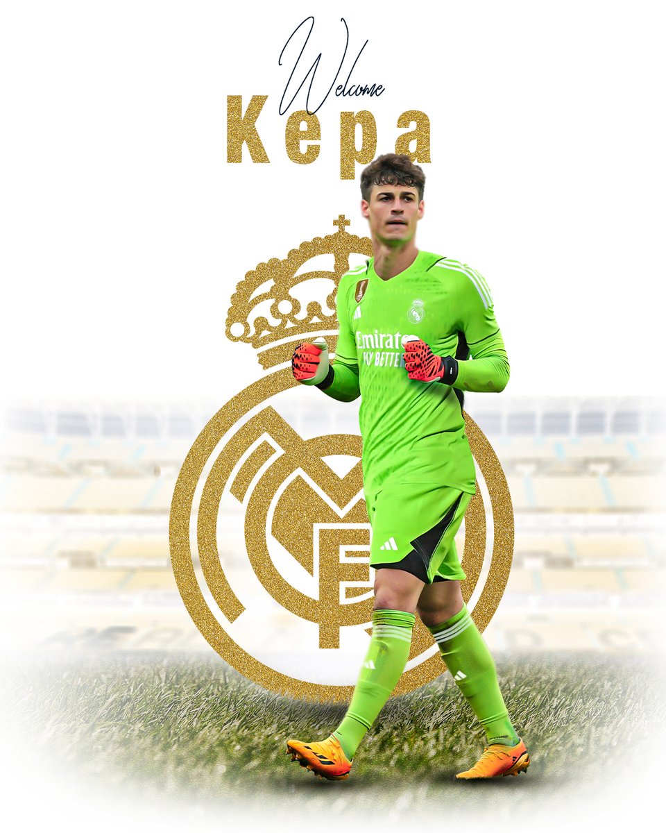 realmadriden's tweet photo. 👋 @kepa_46  👋
#WelcomeKepa https://t.co/LXzBjM5Tr4