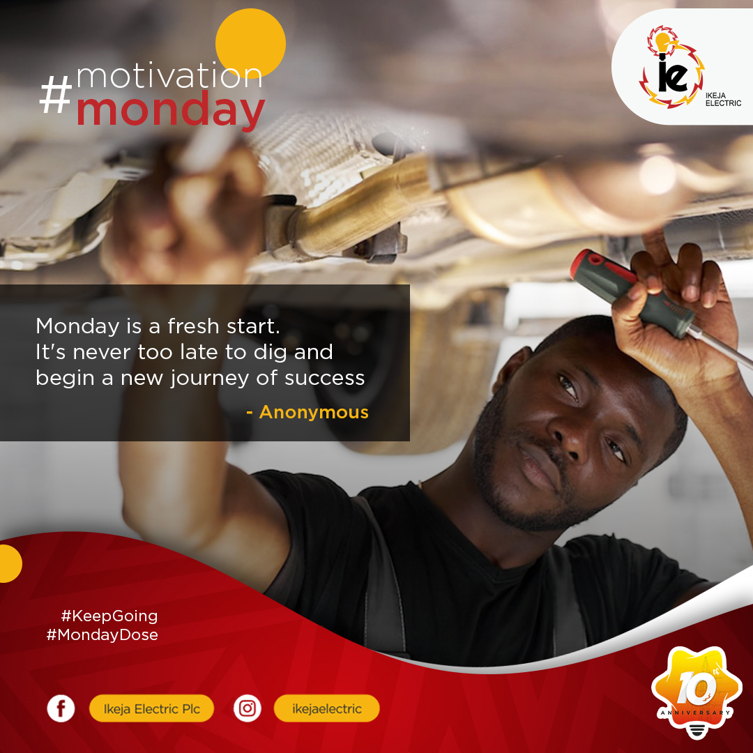 IkejaElectric's tweet photo. A new beginning awaits! 

#KeepGoing 
#MondayDose https://t.co/5zAH2VlhMf