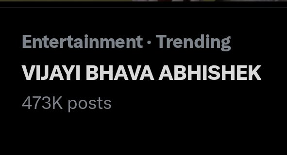 Ashhexpreses's tweet photo. Increase the pace guys , let's run for it ! 

VIJAYI BHAVA ABHISHEK https://t.co/a0NjJVzwtj