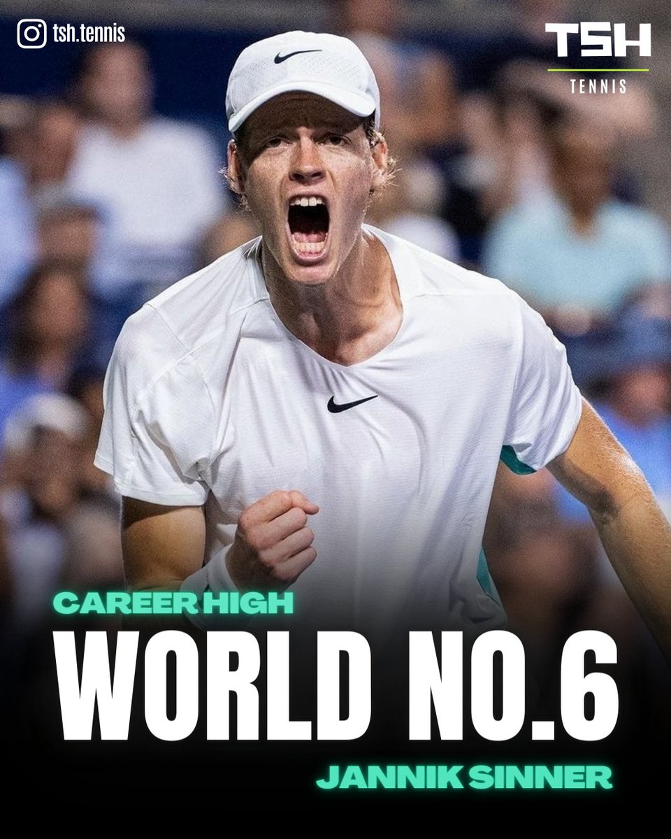 TSH_Tennis's tweet photo. Jannik Sinner finally making the big moves we've all been waiting for! Top 3 spot coming soon? https://t.co/6W8XCcymLr