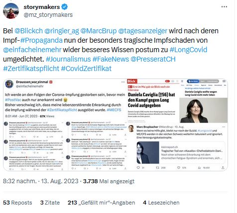 FakeDoctorReal1's tweet photo. Prof #Humbug @shomburg instrumentalisiert den Suizid von #Caviglia für sein Narrative "LongCovid sind Impfschäden" / der Lügenpresse und seine Followerschaft steigt voll drauf ein und hetzt gegen alles und jeden... https://t.co/JgJpZAHAYK