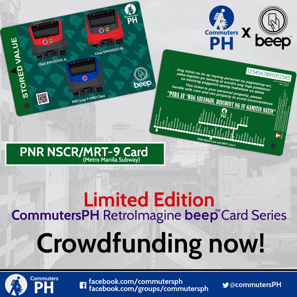 commutersph's tweet photo. Your wish is our command!

Dahil request niyo totohanin ang April fool's prank, we are launching the crowdfunding for the new CommutersPH RetroImagine Beep Card series.

To know more and place your order visit this link: https://t.co/TpOd7UyxAW

@beep_card #beep #lrt #mrt #pnr https://t.co/dabE2K4Y2A