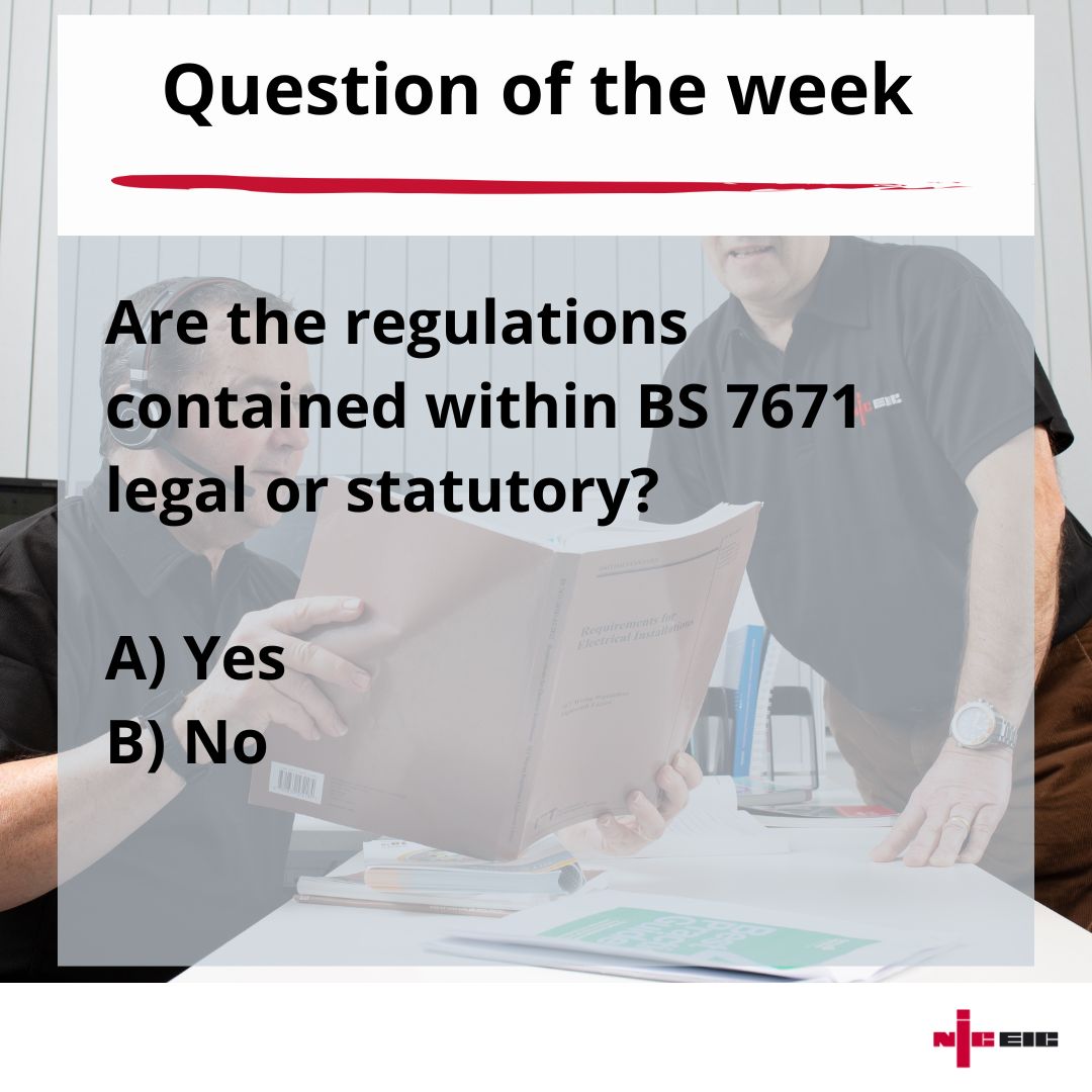 Question of the week❓

Do you know the answer...

Comment below⬇️

#ElectricalSafety #BS7671 #regulations