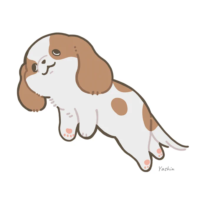本のためにわざわざ描き直した開眼就寝犬