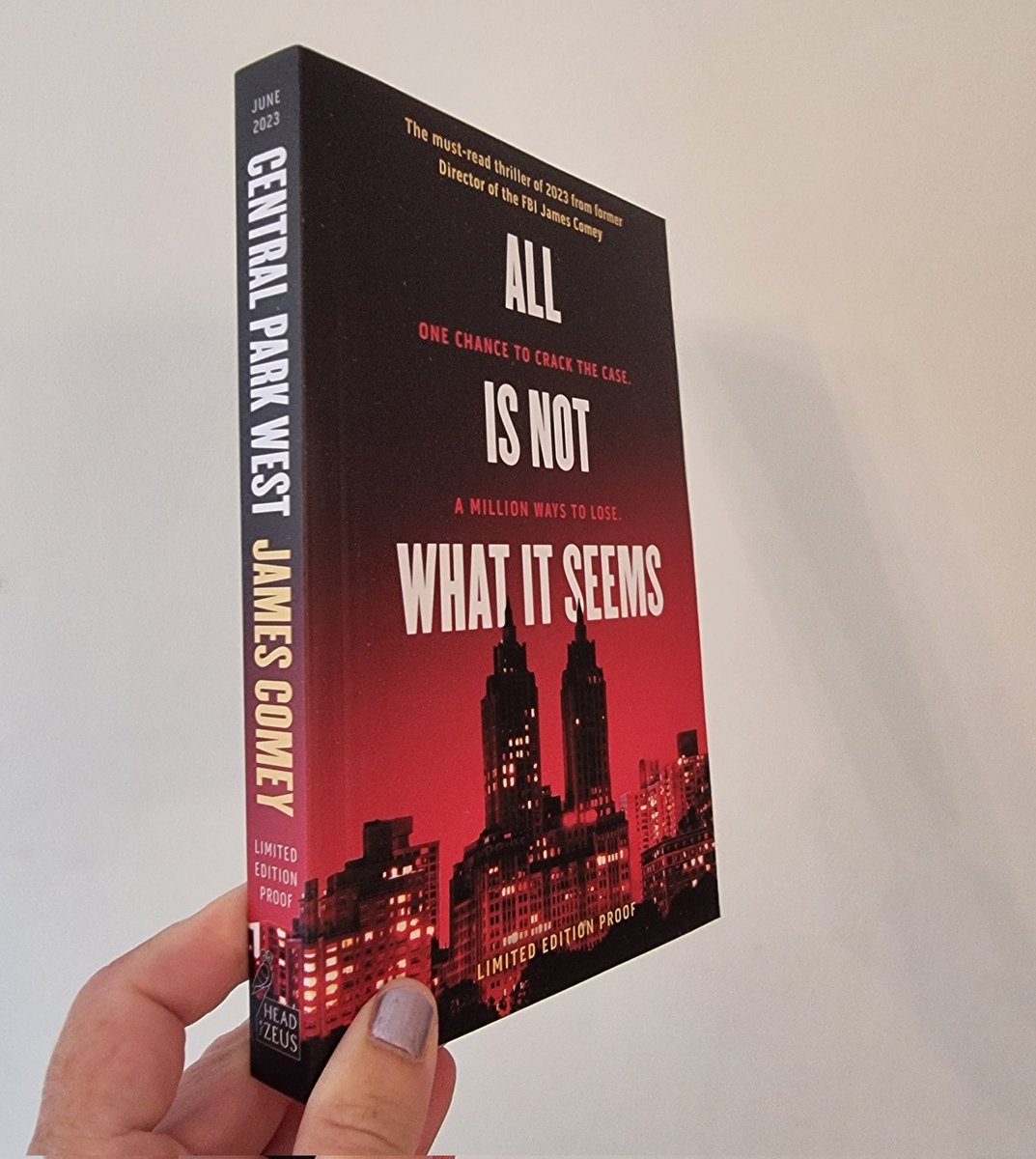 Finally thank you so much @AriesFiction for my copy of #CentralParkWest by James Comey
It sounds great and is out now!
#books #bookbloggers #bookpost