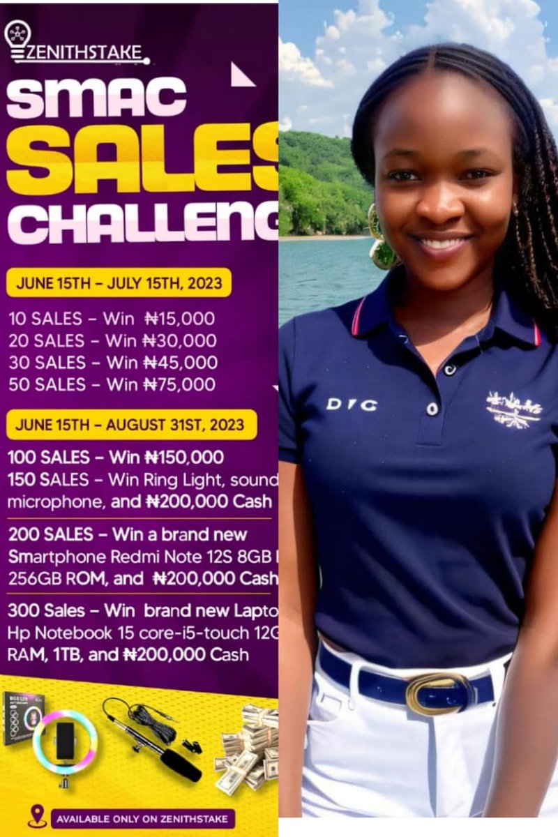 Finally Smashed the 100sales💃💃💃 challenge. That's 500k 😋in pure commission with 150k cash reward💯. @zenithstake is really helping my life. God bless @ChinazaTemple for your great work in human life.Road to 200💯