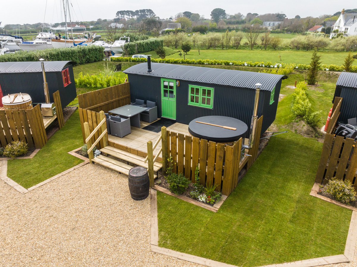 MarinaBeaucette's tweet photo. Introducing our new Shepherd Huts! We have four huts available including Alderney (Red), Herm (Green), Jethou (Blue), Sark (Yellow). Suitable for families, couples or just friends! Book now to secure your stay with us on
https://t.co/JXsuU4fIQe https://t.co/3FyMmFXctD