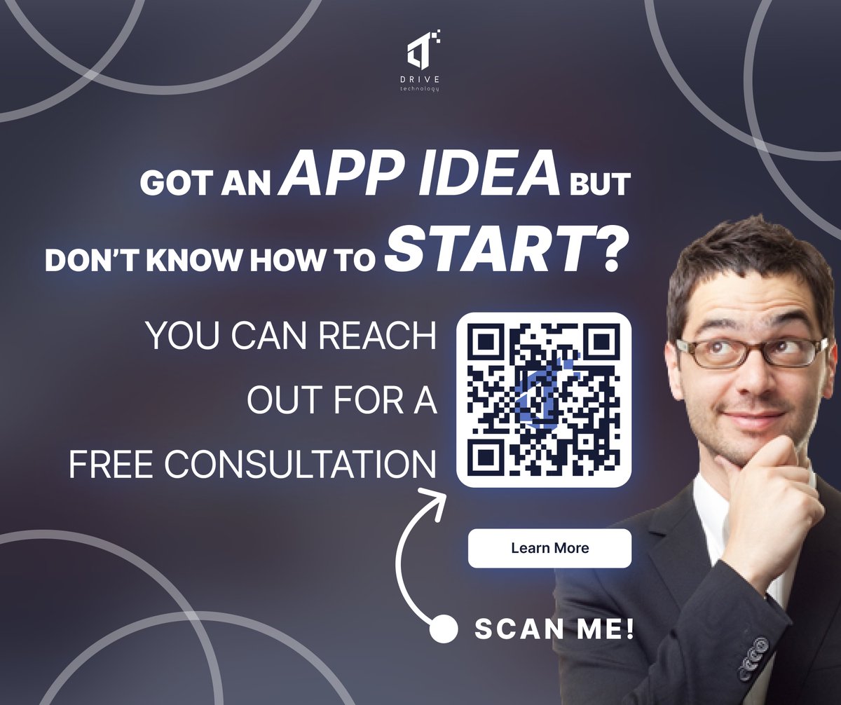 DriveTechuae's tweet image. Are you ready to make your app idea a reality? Allow Drive Technology to walk you through the process! 💻🚀 

#TechConsultation #DriveTechnology #AppDevelopment #StartupAdvice