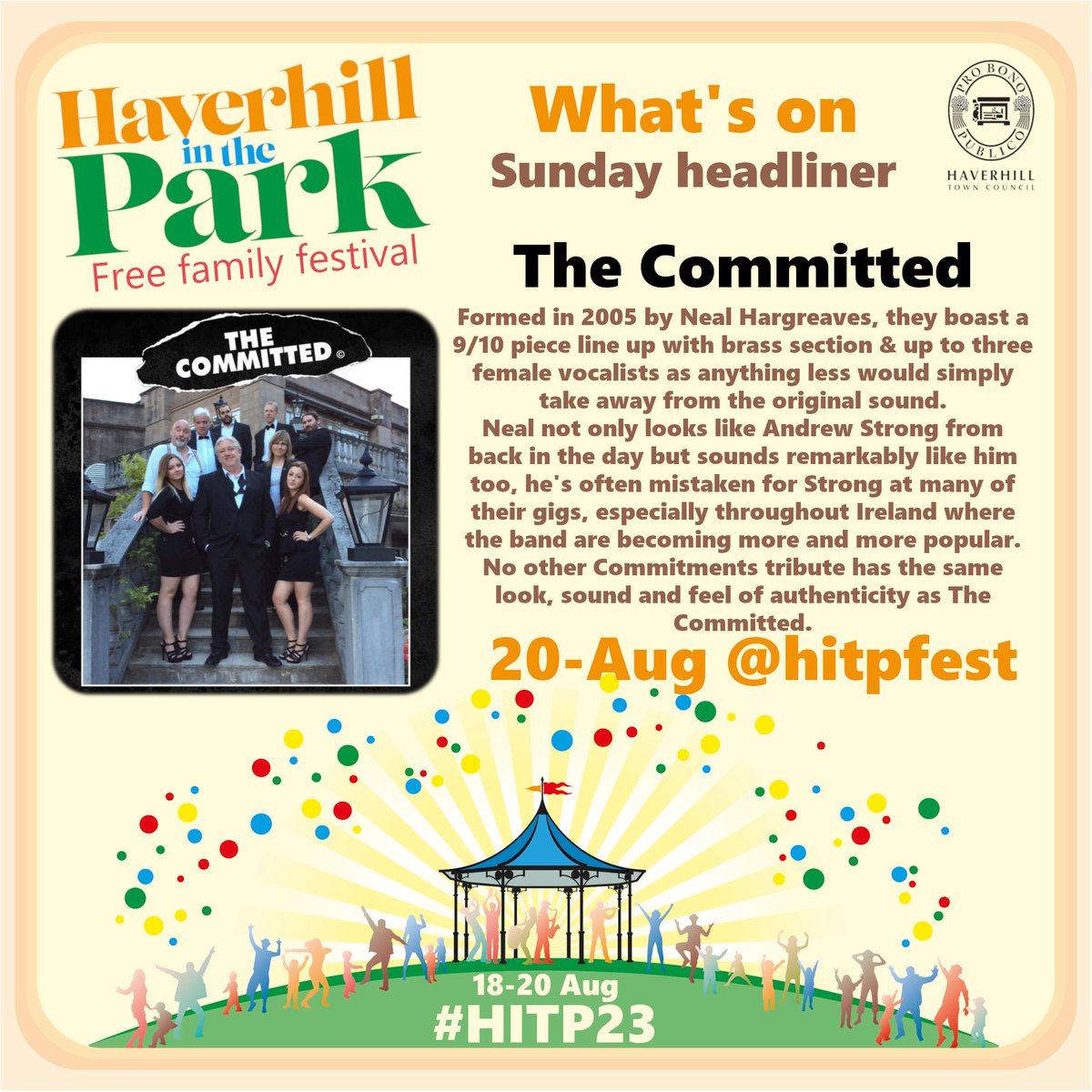 hitpfest's tweet photo. Our final day but #HITP23's not done yet, still time to boogie! Gates at 12noon, swipe for performance times. 🎸💪

#HaverhillInThePark #FamilyFestival #SuffolkFestival #CommunityArts #LiveMusic #LocalMusic #Food #Beer #cider https://t.co/YfYHdvvoi2