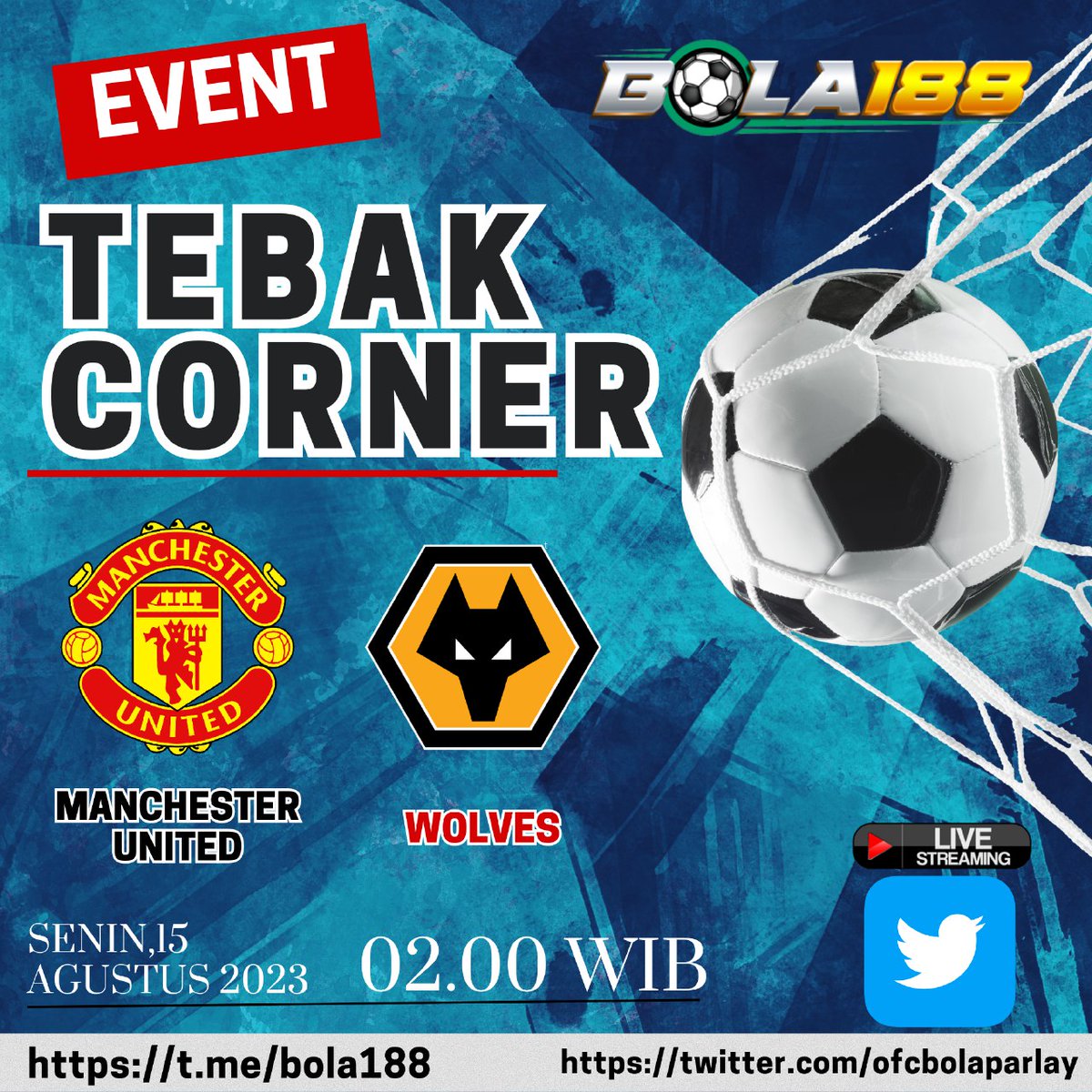 Yuk gengs tebak corner nya nih siapa tau aja hoki yekaaannn gass gabung aja d grup prediksi kami di t.me/bola188
#ManchesterUnited #MUFC #Wolves #parlaybola #tebakskor #bola188 #liga188 #ramaikan #viralkan