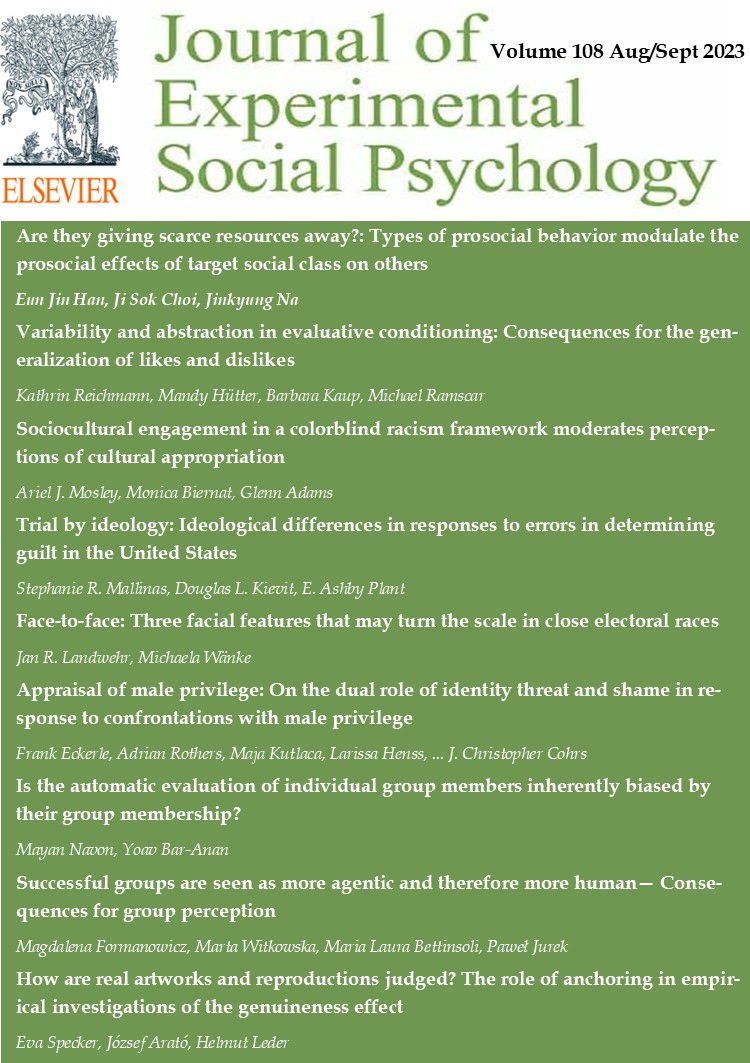 The new August/September issue of JESP is online now, and there is so much new science, we have to split the list up over two posts! Check it out! <a href="/SPSPnews/">Society for Personality and Social Psychology</a> <a href="/SESPcon/">SESP</a> <a href="/APAScience/">APA Science</a> <a href="/PsychScience/">Association for Psychological Science</a> <a href="/SPSSI/">SPSSI</a> <a href="/socialpsychUK/">BPS Social Psychology Section</a> <a href="/easpinfo/">EASP</a> <a href="/SPN_Listserv/">SPN Listserv</a> #psychtwitter