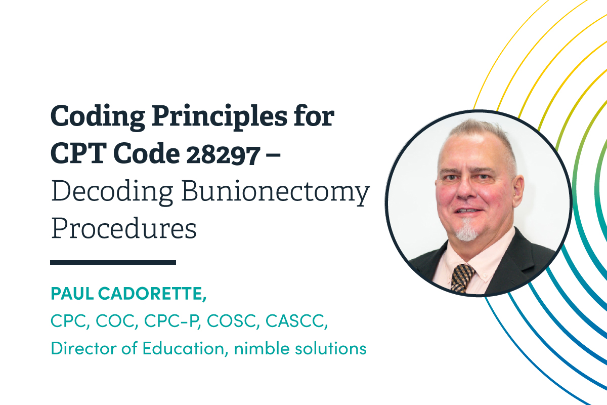 nimblercm's tweet image. 📢Don’t miss tomorrow’s Ankle, Foot and Toes Orthopedic Surgery Coding Webinar, hosted by our Director of Coding Education, Paul Cadorette. 💻
🔍 Dive into the details now 👉bit.ly/47yi23e
🌐 Register here 👉 bit.ly/47xNWgw
#CodingWebinar #orthopedics