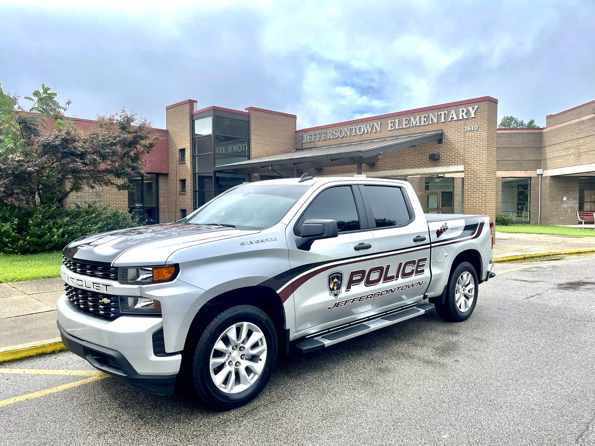 Ofc Steve Fisher with Jeffersontown Police is sporting a new hood! 😍 We are so lucky to have him as our DARE officer and support to our school! Thanks, Ofc Steve and Thanks, Jtown Police! 💙🖤 <a href="/JeffersontownKY/">Jeffersontown, KY</a> <a href="/JCPSZone3AS/">Jessica Rosenthal</a> <a href="/JtownElemAP/">Katie Thompson</a> <a href="/JCPSKY/">JCPS</a> #wearejtown