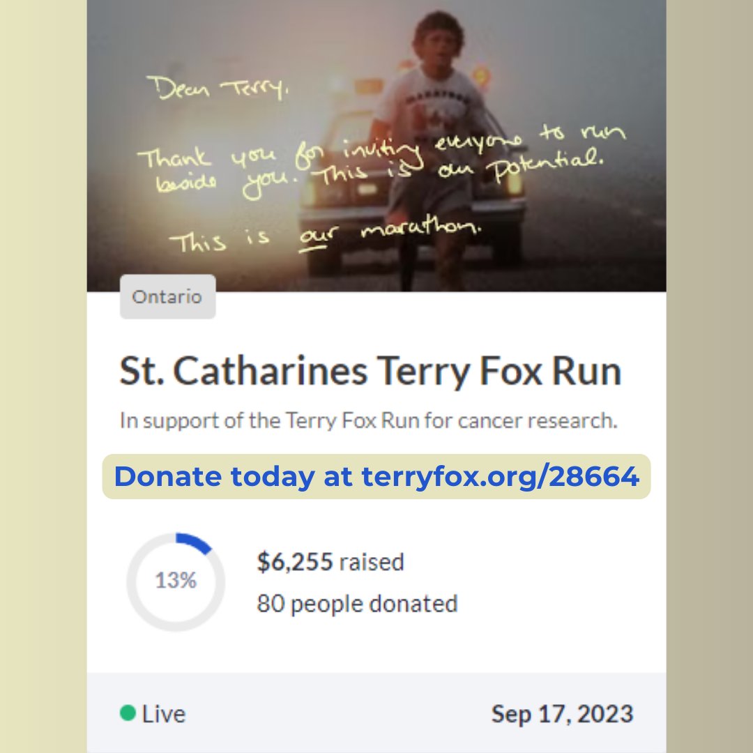 Terry Fox Run: St. Catharines tweet media