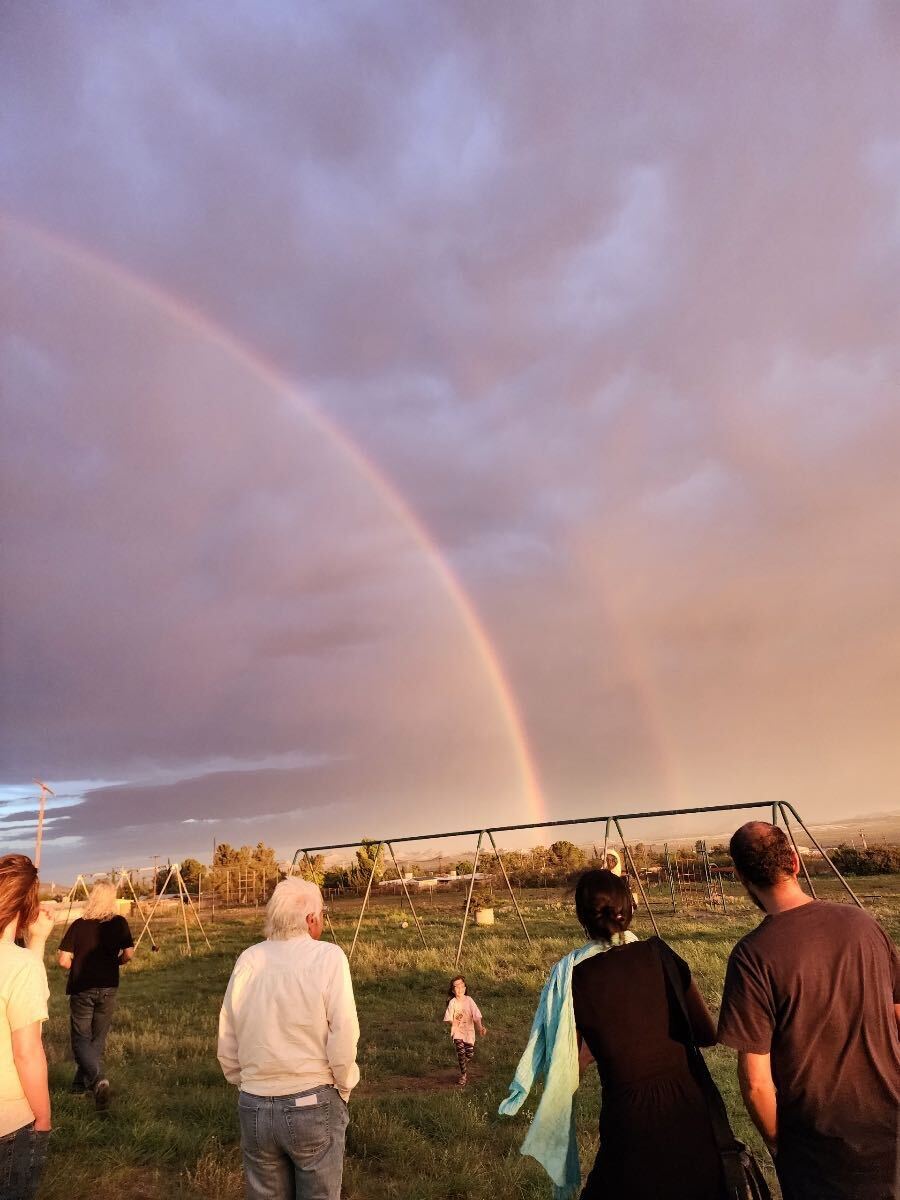 SariOnScience's tweet photo. Congrats to our friends at Bisbee Science Lab on a great turnout for their backyard Project. The weather wanted to highlight their space with a gift!  🌈 🌈 https://t.co/eY4U24kl81