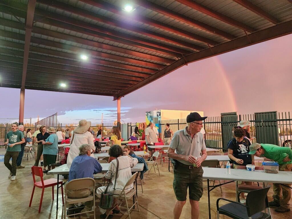 Congrats to our friends at Bisbee Science Lab on a great turnout for their backyard Project. The weather wanted to highlight their space with a gift!  🌈 🌈