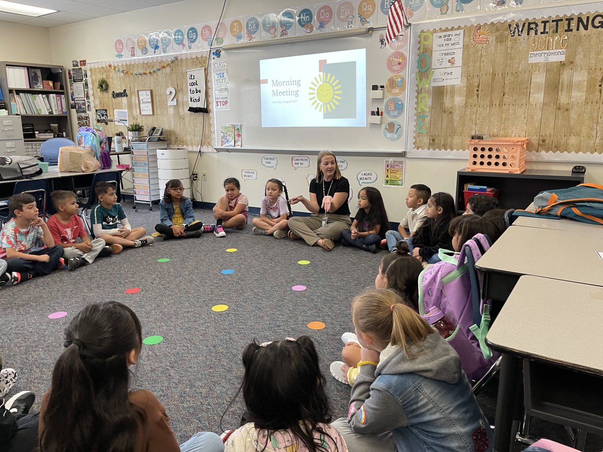 Alice Terry first day of school! Morning meeting! Awesome job Ms. Trent and 2nd graders!