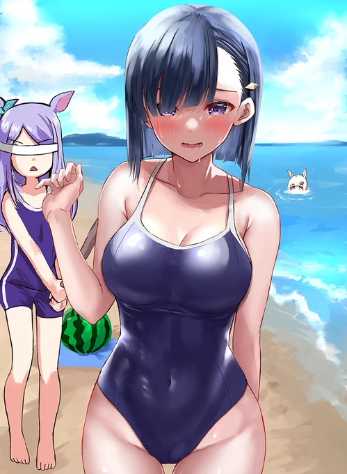 だいぶ前に描いたスイカ割りしてるマックちゃん見て