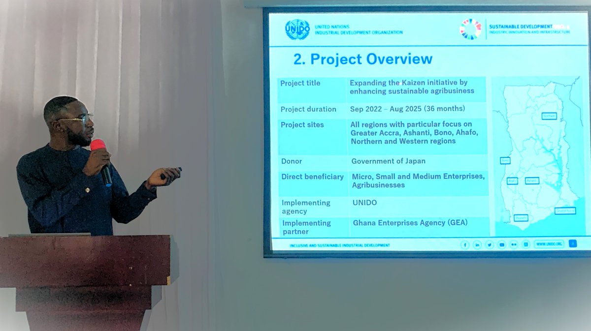 UNIDO_SSAB's tweet image. #HappeningToday: Start of a4⃣day training on #BasicKaizen for 3⃣0⃣@gea_ghana BAC Heads &amp;amp; Regional officers in Koforidua as part of the #UNIDOSSAB implementation plan to make #Kaizen accessible to all #MSMEs in🇬🇭
Last week, a similar training in Ho for 2⃣3⃣BACs was conducted #SDGs