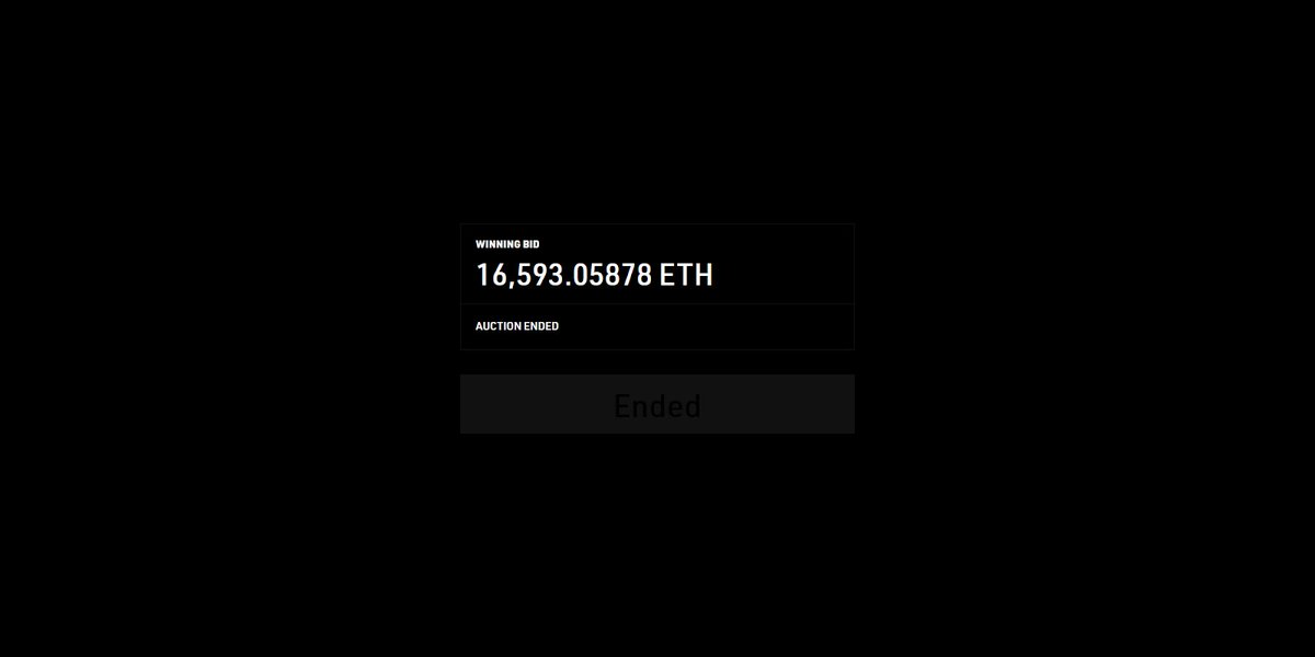 4/10🧵 Clock – $52.7M It is a single NFT that depicts a timer, which counts the number of days Julian Assange has spent in prison. The NFT was created by @muratpak, the creator who minted “The Merge.” “Clock” was sold for 16,953 ETH to @AssangeDAO.