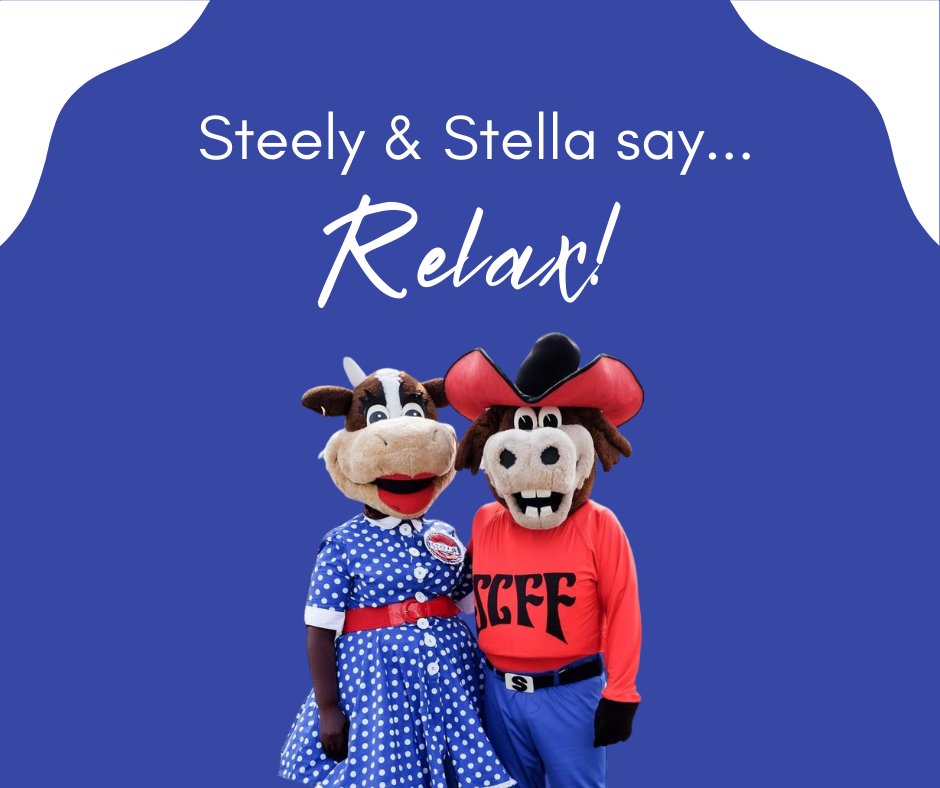 It's National Relaxation Day which happens to be great timing since the fair starts tomorrow!  Rest up and we'll see you at the fair!  #NationalRelaxationDay