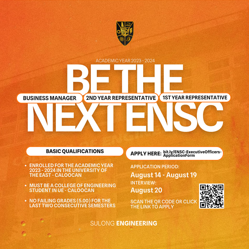 UECENSC's tweet photo. BE THE NEXT ENSC BUSINESS MANAGER, 2ND YEAR REPRESENTATIVE &amp; 1ST YEAR REPRESENTATIVE!🧡

You can register by clicking the link below and submit your application.
https://t.co/ThfEYh26mZ
https://t.co/ThfEYh26mZ
https://t.co/ThfEYh26mZ https://t.co/Ybvssc6kXV