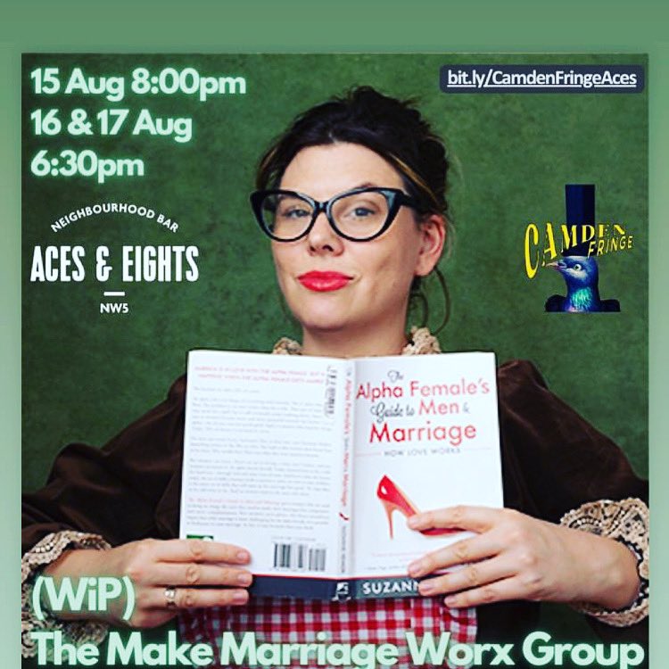 Emma Davies (@emma_dav1es) on Twitter photo The Make Marriage Worx Group is taking place at Aces and Eights in Tufnell Park this Tuesday - Thursday and the <a href="/museumofcomedy/">Museum of Comedy</a> this Saturday part of the <a href="/CamdenFringe/">Camden Fringe</a> and <a href="/evulveltd/">Evulve Productions | Feminist Educational Arts</a> #FemFest
“Brilliantly funny and insightful - a must see!”
Audience feedback The Make Marriage Worx Group is taking place at Aces and Eights in Tufnell Park this Tuesday - Thursday and the <a href="/museumofcomedy/">Museum of Comedy</a> this Saturday part of the <a href="/CamdenFringe/">Camden Fringe</a> and <a href="/evulveltd/">Evulve Productions | Feminist Educational Arts</a> #FemFest
“Brilliantly funny and insightful - a must see!”
Audience feedback