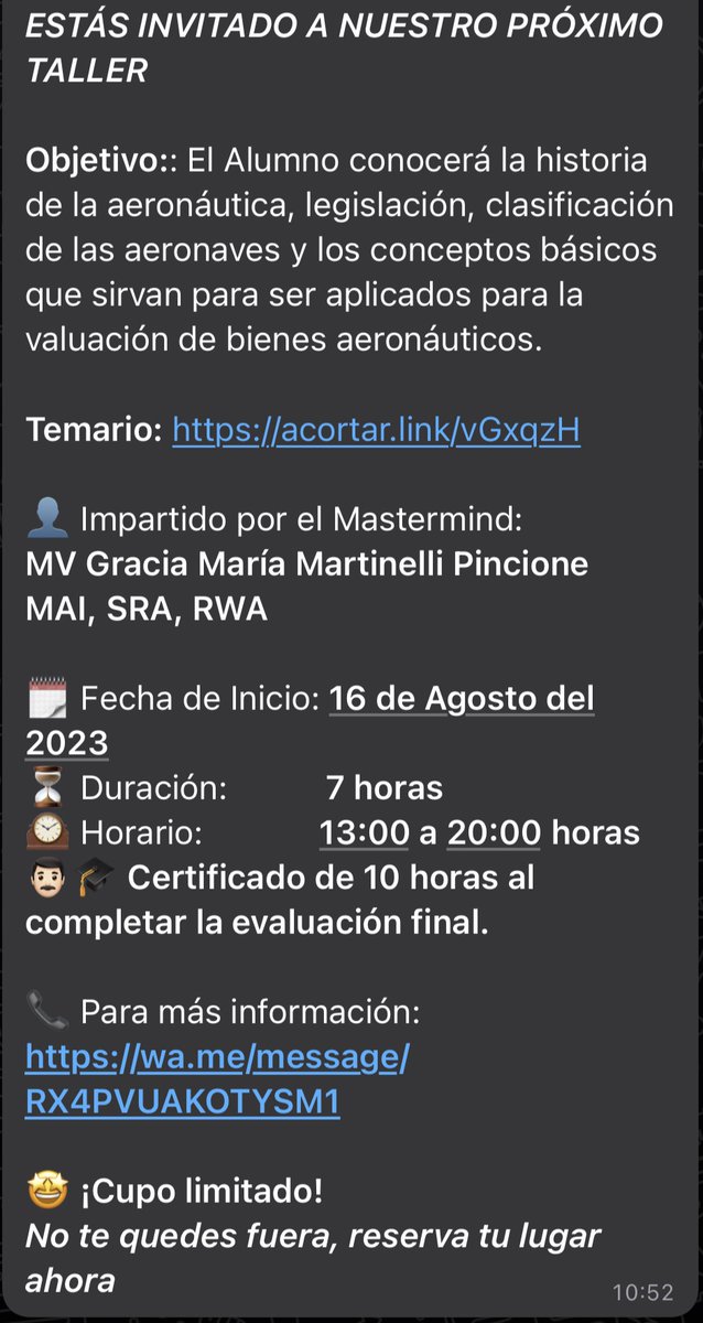 ivbaero's tweet photo. Buenos dias a todos nuestros amigos Aeronáuticos, se les recuerda la ponencia que se llevara a cabo este 16 de Agosto donde participaran dos miembros de este instituto Gilberto Barceló GonzálezGracia Maria Martinelli 

esperamos contar con su participación https://t.co/eGUDyhnjXS