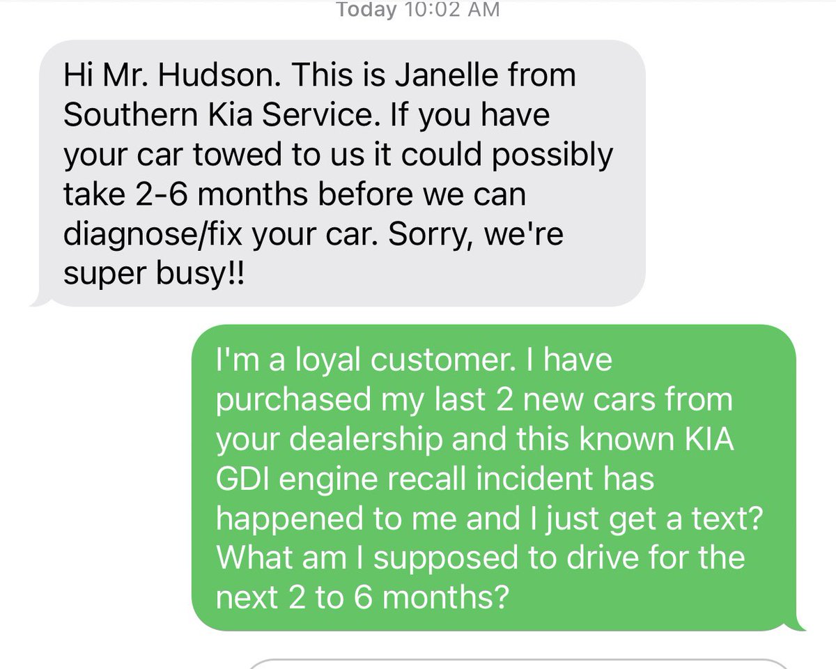 SaltyWaltHudson's tweet photo. Ok @Kia I’m a loyal owner, 3 current KIAs and one in the past. My 2017 Sorento had the dreaded Theta GDI engine failure this weekend. The vehicle is part of the class action settlement. I can’t get anyone to help me! https://t.co/fJaojB0JVc