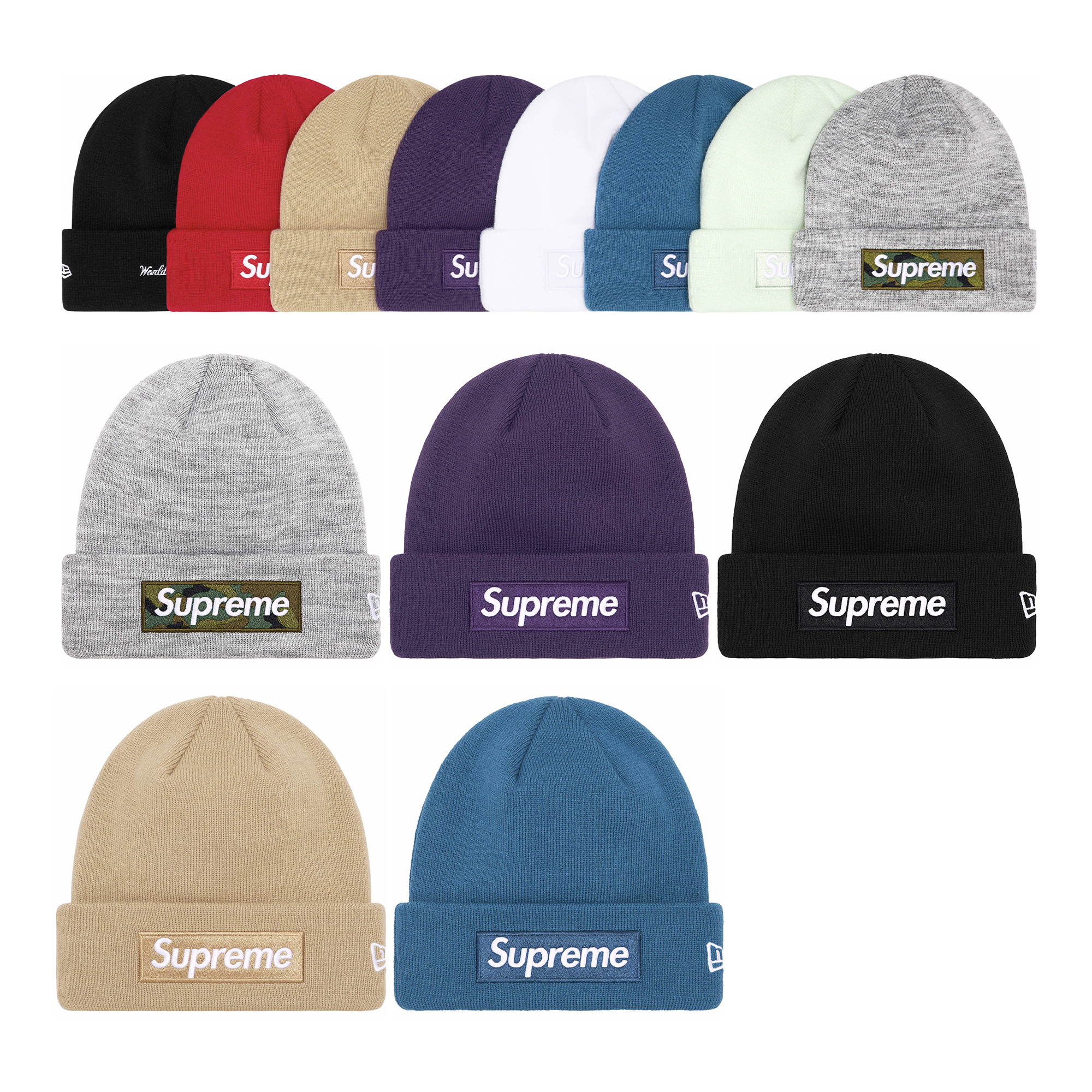 Supreme box logo beanie white in 2023