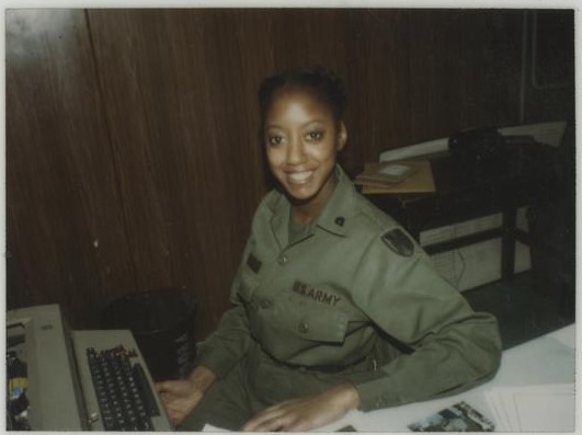 It's 1981 and U.S. soldier Vanessa Sharpe Bennett gives us a big smile from the United States Army Garrison in Kaiserslautern, Germany. #militarymonday #wvhp #uncg