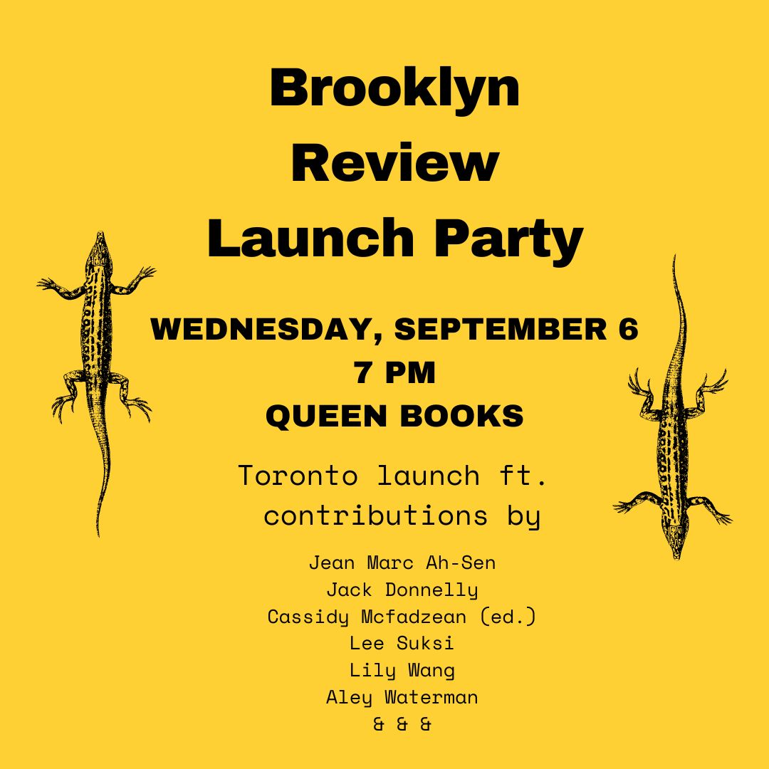 Our Toronto launch will be Weds Sept 6 at @QueenBooksTO! Come celebrate our Canadian contributors <a href="/jeanmarcahsen/">Jean Marc Ah-Sen</a> <a href="/cassidymcfadz/">Cassidy McFadzean</a> <a href="/liliecup/">Lily 姣娇</a> <a href="/jackhdonnelly/">jackdonnelly.bsky.social</a> <a href="/AleyWaterman/">Aley Waterman</a> 🦎