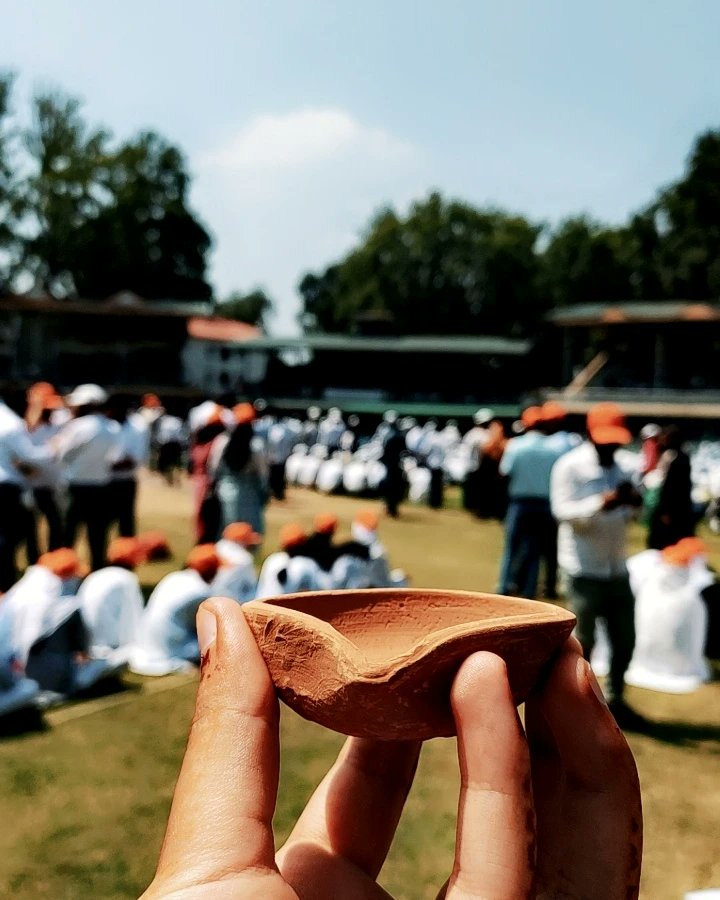 nss_icsc's tweet photo. NSS Volunteers and faculty members of College took part in the Matti Manthan event held at Sheri kashmir cricket Stadium sonawar on 13 august,2023.The said program is part of Pre-independence Day celebrations. NSS Prigramme Officer - Dr. Mohd Amin Mir co-ordinated the the event. https://t.co/jmGO1C6Gjn
