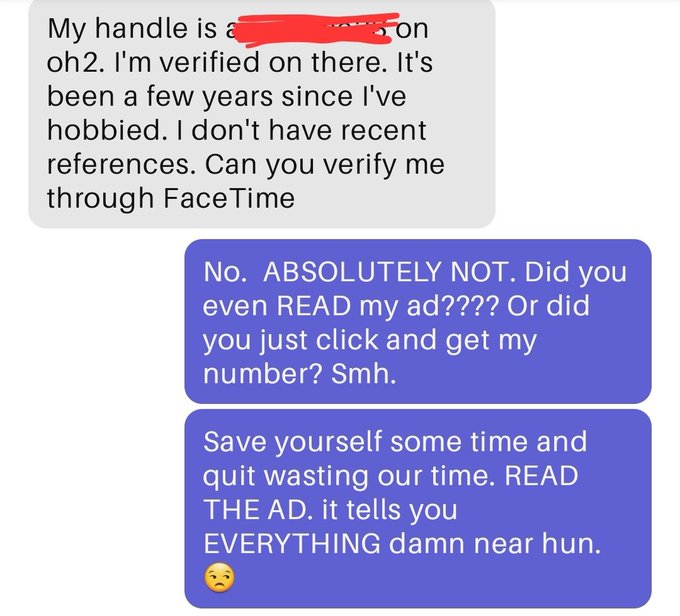 Who tf is out here verifying through FaceTime smfh. Yall are wild af...   And trust me... NOT one single<a href="/tag/thebest"class="tags"><span>#thebest</span></a><a href="/tag/gifts"class="tags"><span>#gifts</span></a><a href="/tag/secretadmirer"class="tags"><span>#secretadmirer</span></a><a href="/tag/itslikemybday"class="tags"><span>#itslikemybday</span></a>