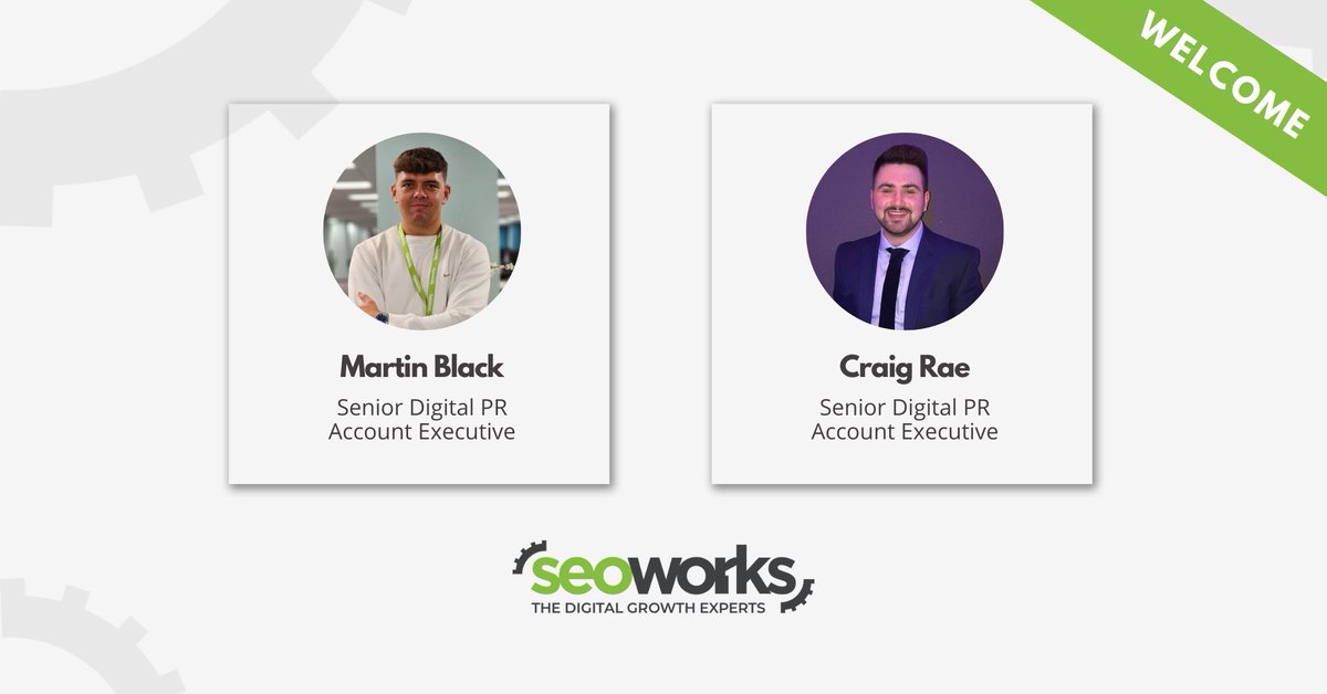 What a great start to the week for our Digital PR team!

They welcome two new Senior Account Executives today - Martin and Craig 👋

Here are a few facts to help you get to know them...

(1/3)

#newstarters #newteammembers #welcometotheteam #digitalpr
