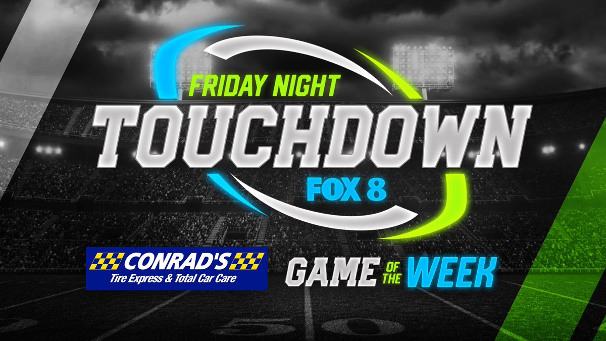 FOX8FNTD's tweet photo. Season #27 of Friday Night Touchdown kicks off this Friday, August 18th at 11:00 p.m.

Here are the Nominees for the first #FOX8 Game of the Week of 2023: 
- @toppernation at @WestGAthletics
 
- @GoHeightsTigers at @AthleticsBMHS
 
- @HudsonOHSports at @HornetAthletic
 - @StrBoroFootball at @cvcafootball
 Head over to https://t.co/6QJJ3bsWMe to Vote
 
@PJFOX8 will announce the winning game Thursday on .@fox8news at 10:00 p.m.
&
@KenCarman will cover the game Friday night!