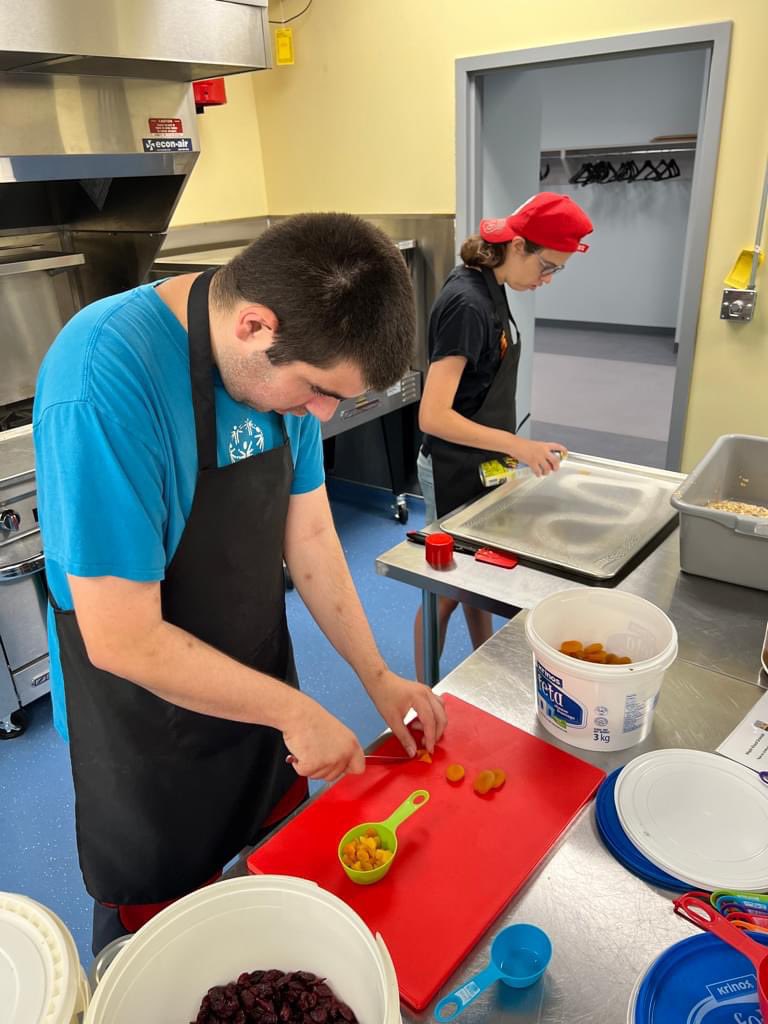 Look at that concentration!!!  Chris & Dakota are shown busy working away on a fresh batch of Granola!  
#CFK #Granola #Orangeville #DufferinCounty
