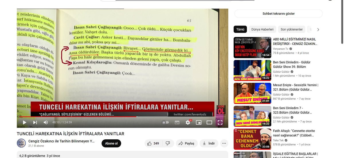 Kemal Kılıçdaroğlu  Osmanlı döneminde de Dersim sorun olmuştu? Bu söz Atatürk ve Türk Silahlı Kuvvetleri Dersimde katliam yapmıştır anlamına gelir. Bu sahtekarlıkla , devleti cebren ve hile ilen yıkmaya teşebbüstür.