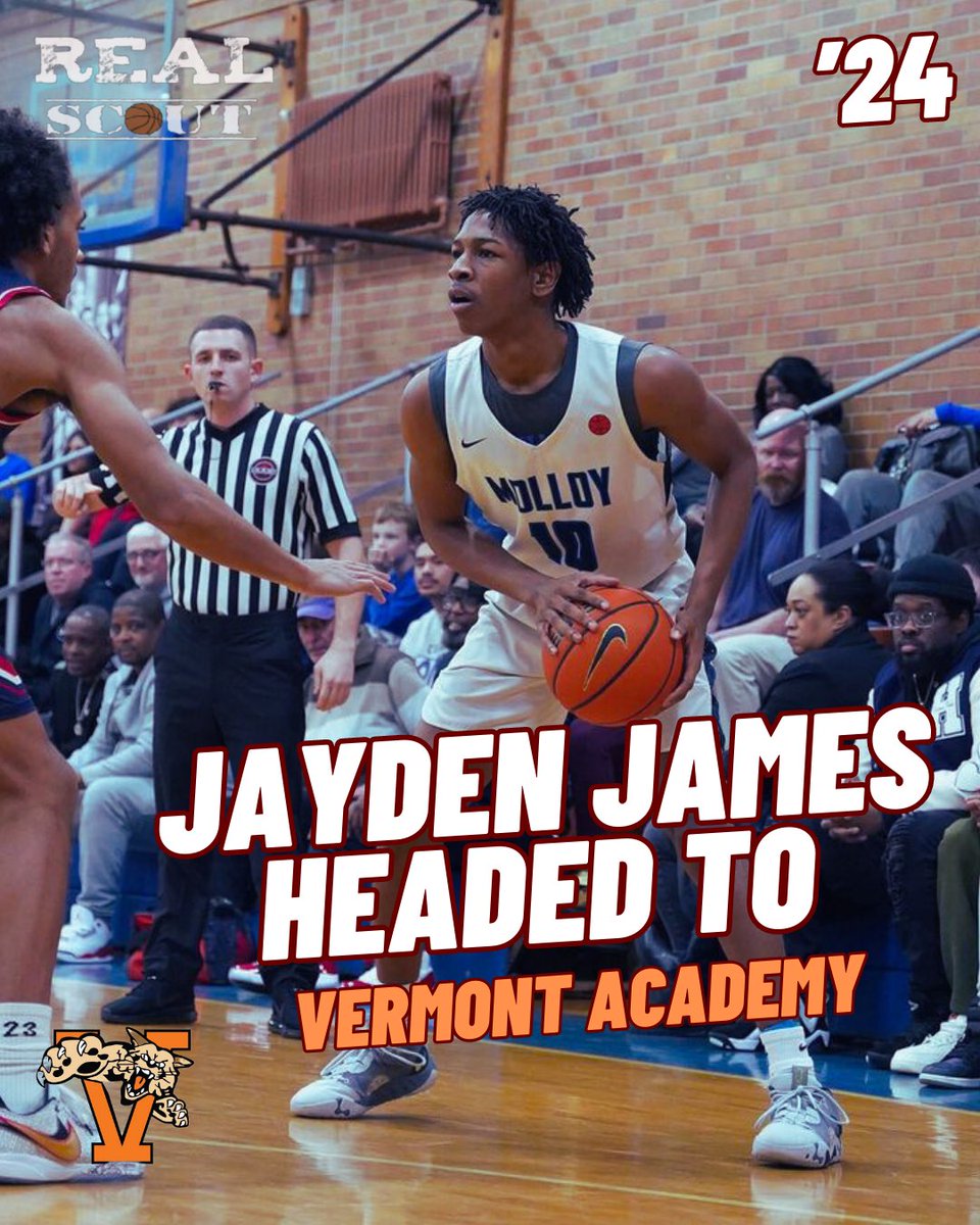 6’4 Jayden James will attend Vermont Academy and reclass to 2024. 

James had a spectacular season in which he was named Second Team All-CHSAA at Molloy HS. <a href="/CHSAA_NYC/">CHSAA</a> <a href="/NYCITYFINEST/">NYC Finest Hoops</a>