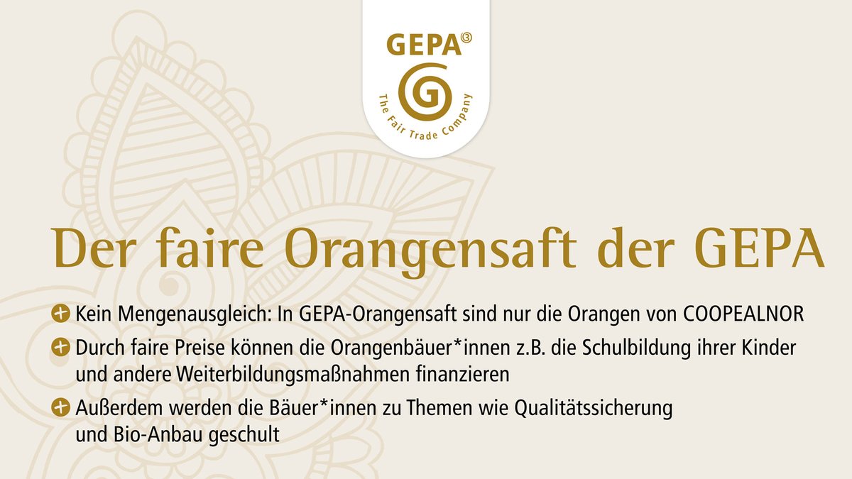 #GEPAerklärt – Worauf kommt es bei fairem #Orangensaft an? 🍊 Warum ist der Markt gerade in #Brasilien so herausfordernd für unseren Partner und was macht unseren Orangensaft so besonders? Hintergrundinfos in unserer Reportage unter gepa.de/reportage-coop…