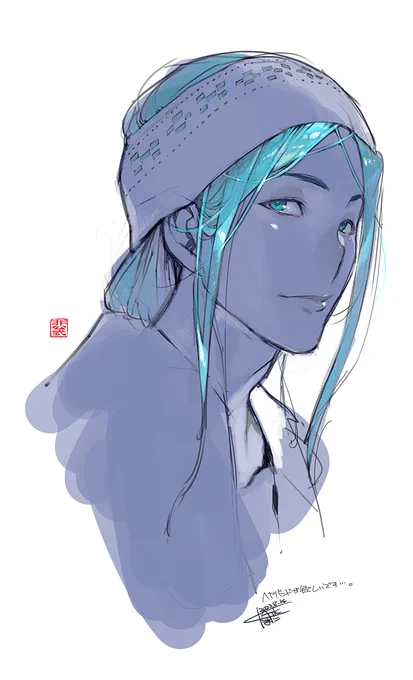 #刀剣乱舞 #千代金丸 ヘヤバンドが欲しいだけの非公式落書きです～ タレ目は難しいのだ。