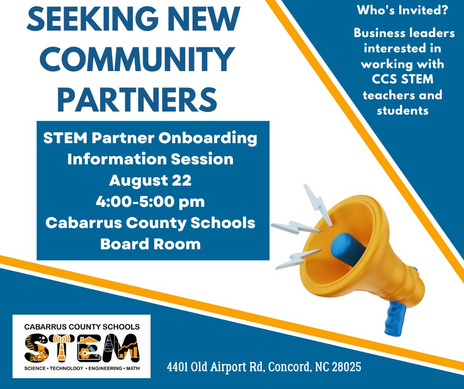 Cabarrus County STEM (@ccsstem) on Twitter photo Did you know that our K-12 STEM pipeline serves over 5,000 students? We want every STEM student to experience authentic STEM experiences which is why we are onboarding community partners! Come help us make a difference for future STEM generations! <a href="/CabCoSchools/">Cabarrus Co. Schools</a> <a href="/CabarrusCounty/">Cabarrus County NC</a> Did you know that our K-12 STEM pipeline serves over 5,000 students? We want every STEM student to experience authentic STEM experiences which is why we are onboarding community partners! Come help us make a difference for future STEM generations! <a href="/CabCoSchools/">Cabarrus Co. Schools</a> <a href="/CabarrusCounty/">Cabarrus County NC</a>