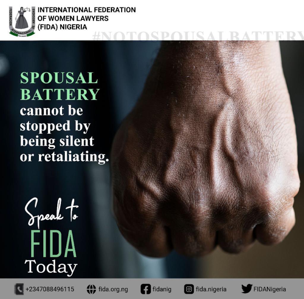 Speak out and get help today

#fidanigeria
#notospousalbattery