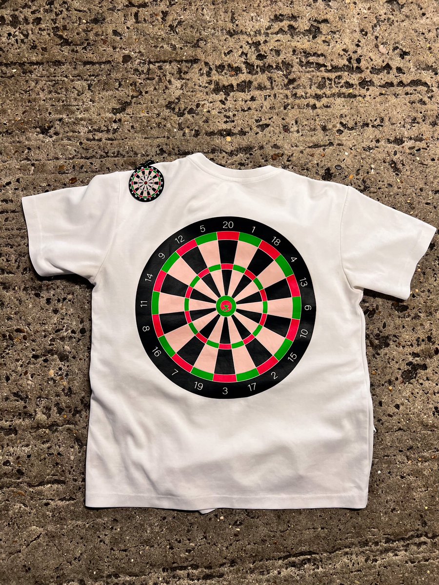 DARTBOARD TEE + MORE UK SHIPPING ONLY SIGN UP VIA SOUREIGN.COM. DWYC.